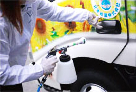 車両へ光触媒コーティング施工
